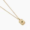 Collier Ensoleillée Plaqué Or Jaune Aventurine