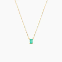 Collier Ethalyn Or Jaune Emeraude