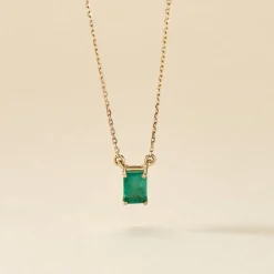 Collier Ethalyn Or Jaune Emeraude