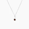 Collier Famata Argent Blanc Ambre