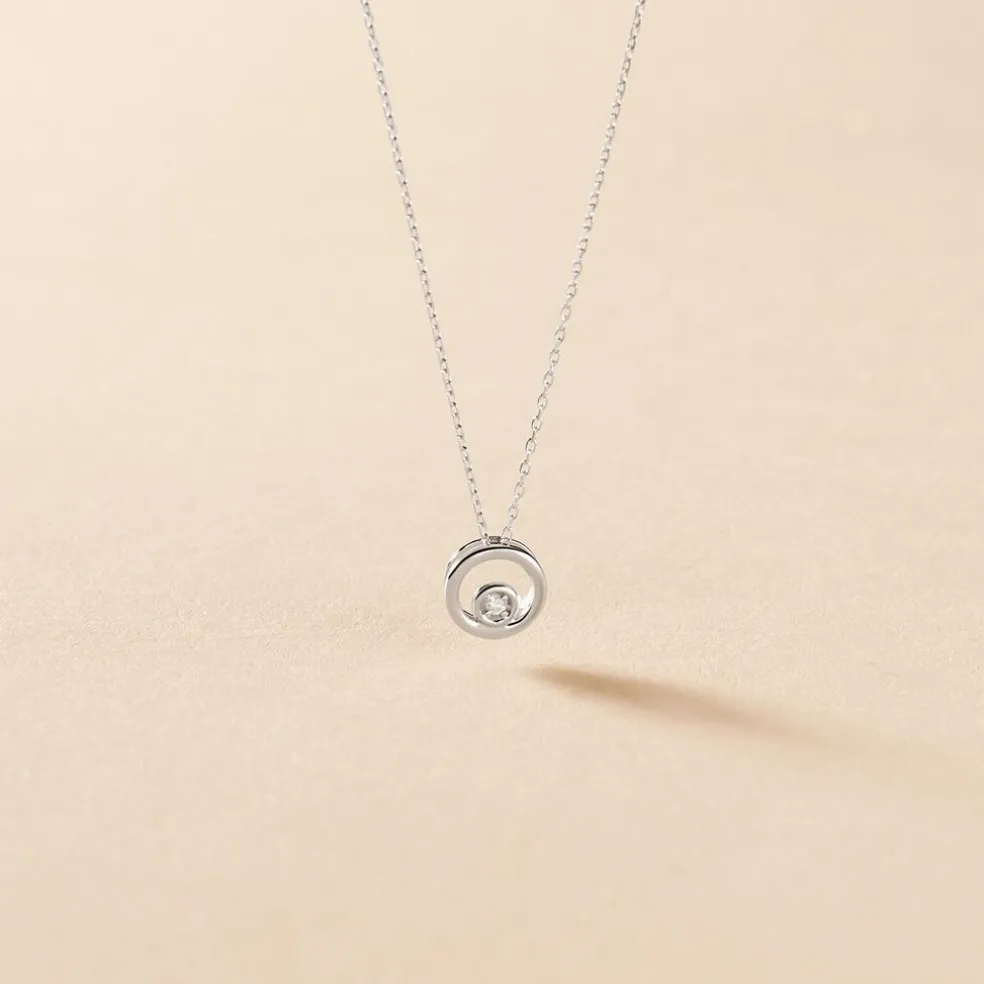 Collier Fidelia Or Blanc Diamant
