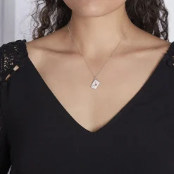 Collier Geoffrey Argent Oxydes De Zirconium