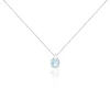 Collier Giana Or Blanc Topaze Et Oxyde De Zirconium