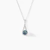 Collier Gillet Or Blanc Perle De Tahiti Oxyde Zirconium