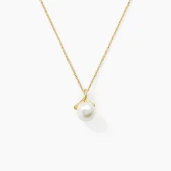 Collier Gladdie Or Jaune Perle De Culture