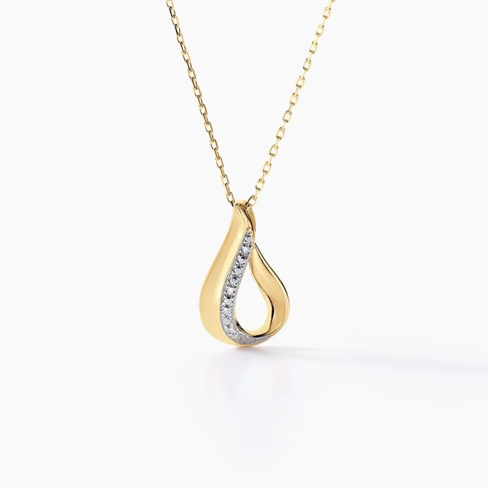 Collier Goccie Or Jaune Diamant