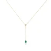 Collier Gracilia Or Jaune Emeraude Diamant