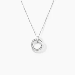 Collier Grizzel Argent Blanc Oxyde De Zirconium