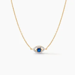 Collier Hajnal Or Jaune Topaze Oxyde De Zirconium