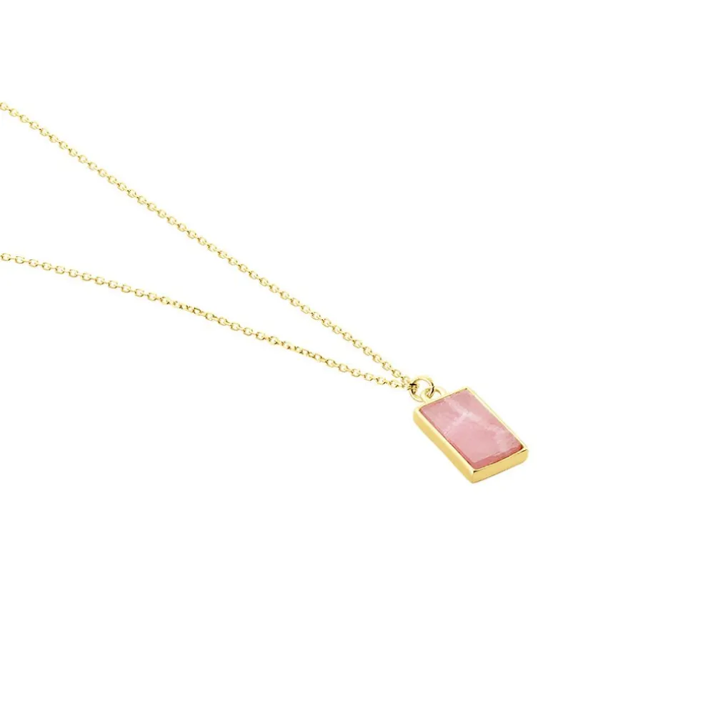 Collier Hallie Or Jaune Rhodochrosite