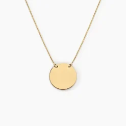 Collier Helenia Pastille Gravable Or Jaune