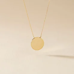 Collier Helenia Pastille Gravable Or Jaune