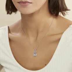 Collier Ida Argent Blanc