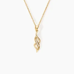 Collier Ishaae Plaqué Or Jaune Oxyde De Zirconium