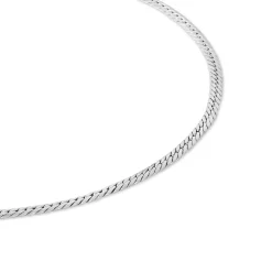 Collier Izel Maille Anglaise Or Blanc