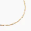 Collier Jasmin Tresse Or Tricolore