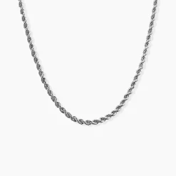 Collier Jerry Maille Corde Or Blanc