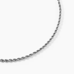 Collier Jerry Maille Corde Or Blanc