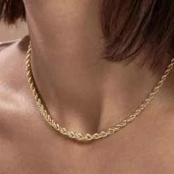 Collier Jerry Maille Corde Or Jaune