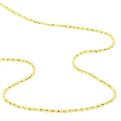 Collier Jerry Or Jaune Maille Corde