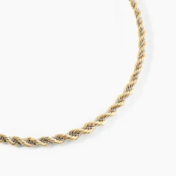 Collier Jerryenne Danilo Maille Corde Et Venitienne Or Bicolore
