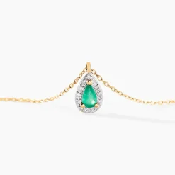 Collier Juliettina Or Jaune Emeraude Diamant