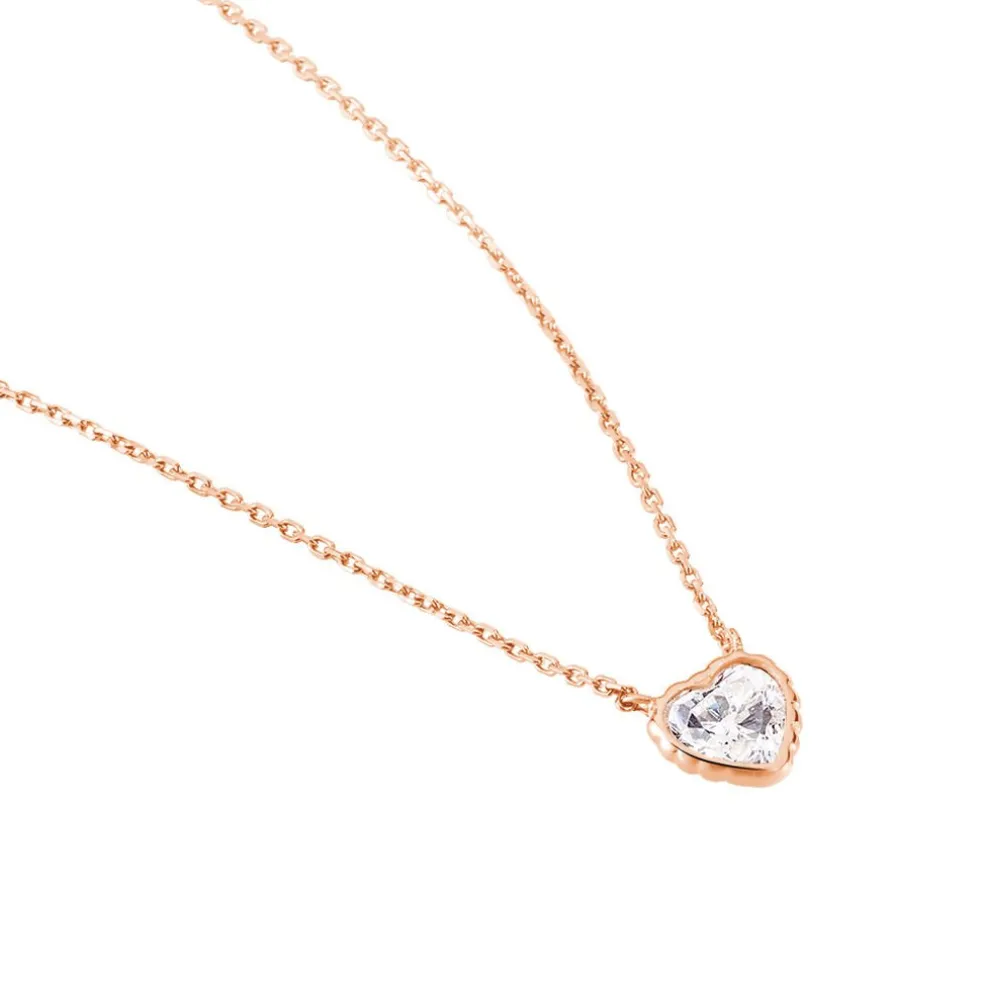 Collier Kadidjatou Or Rose Oxyde De Zirconium