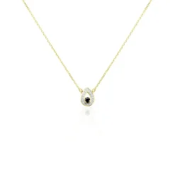 Collier Lareyna Or Bicolore Saphir