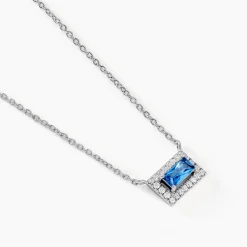 Collier Laurine Argent Blanc Oxyde De Zirconium