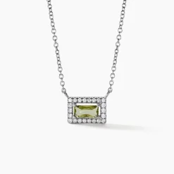 Collier Laurine Argent Blanc Oxyde De Zirconium