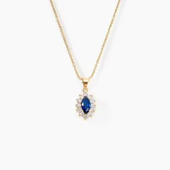 Collier Lisea Plaqué Or Jaune Verre Et Oxyde De Zirconium