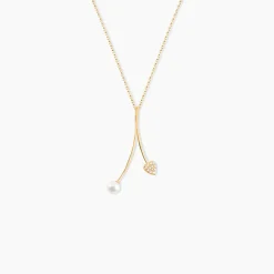 Collier Lucija Or Jaune Perle De Culture Et Oxyde De Zirconium