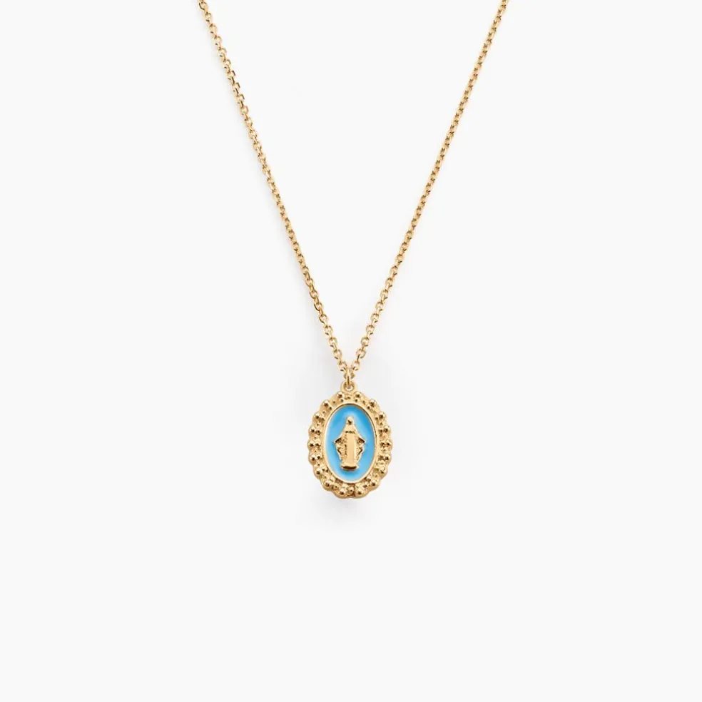 Collier Lueur Coloree Or Jaune