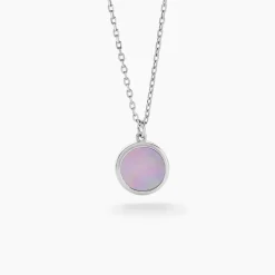 Collier Lunatique Argent Blanc Nacre