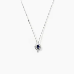 Collier Lydia Or Blanc Saphir