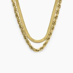 Collier Maddalena Acier Jaune