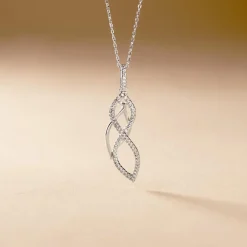 Collier Malika Argent Blanc Oxyde De Zirconium
