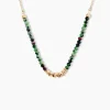 Collier Manua Plaqué Or Jaune Pierre D'imitation