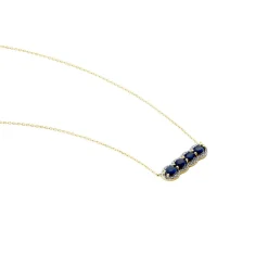 Collier Margaux Or Jaune Saphir Diamant