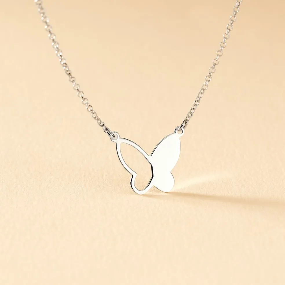 Collier Maria Argent Blanc