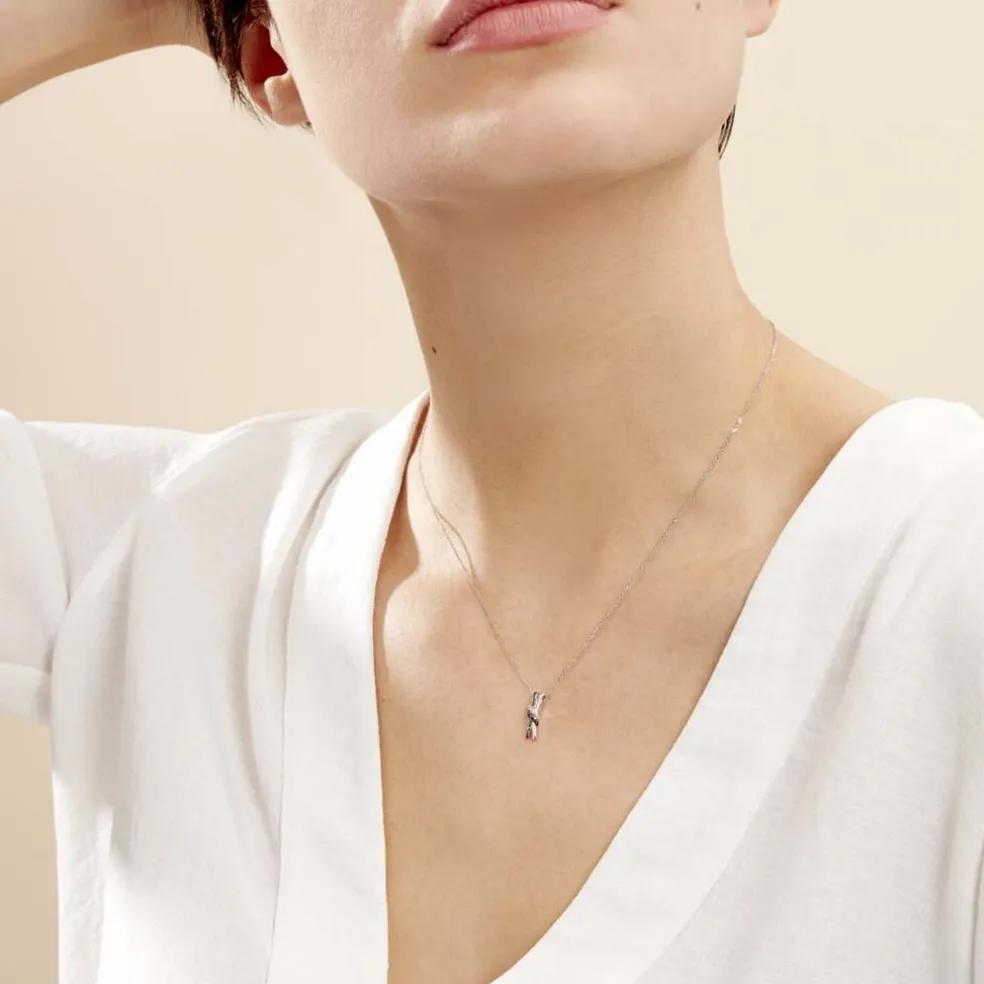 Collier Marina Or Blanc Diamant