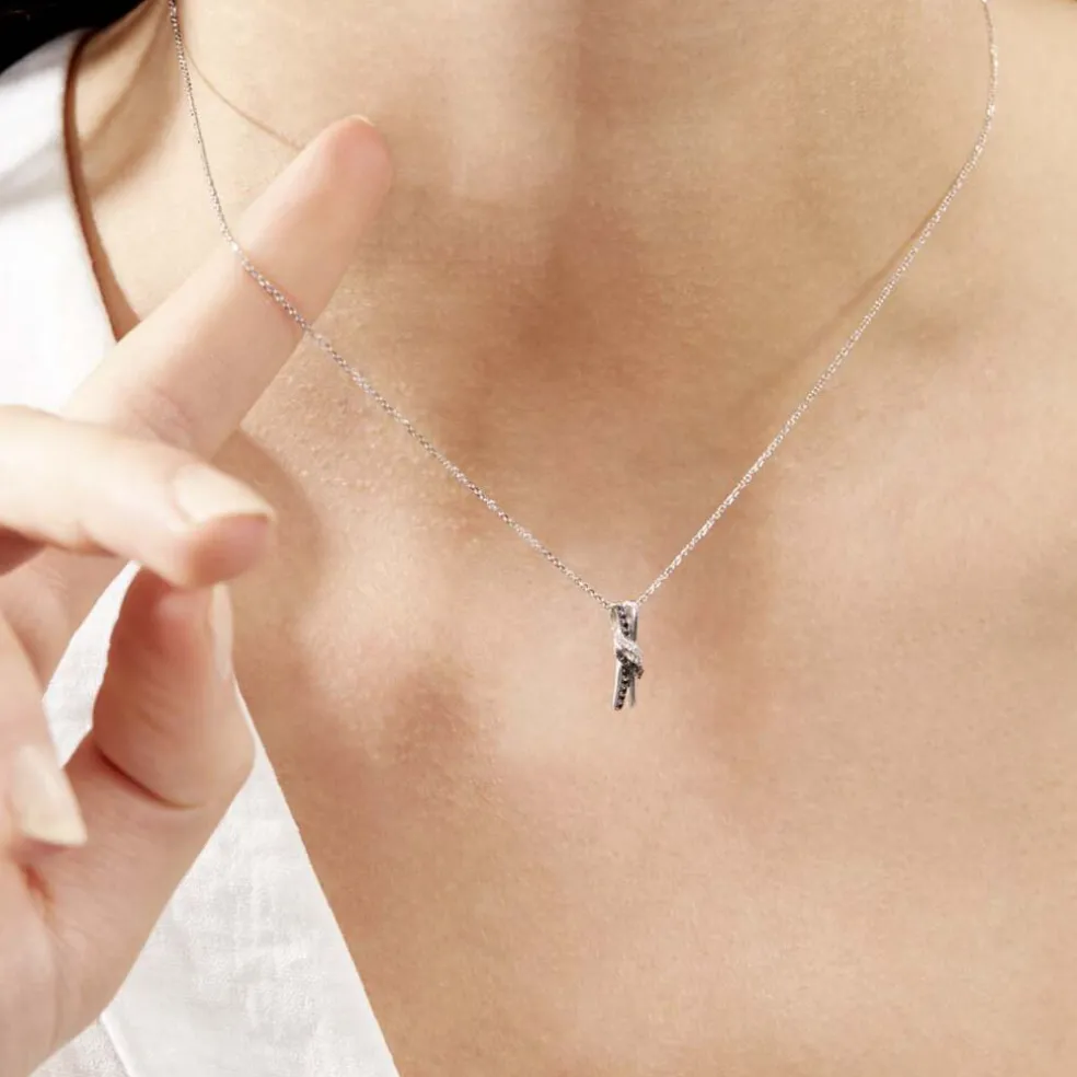 Collier Marina Or Blanc Diamant