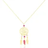 Collier Marion Attrape Reve Plumes Or Jaune