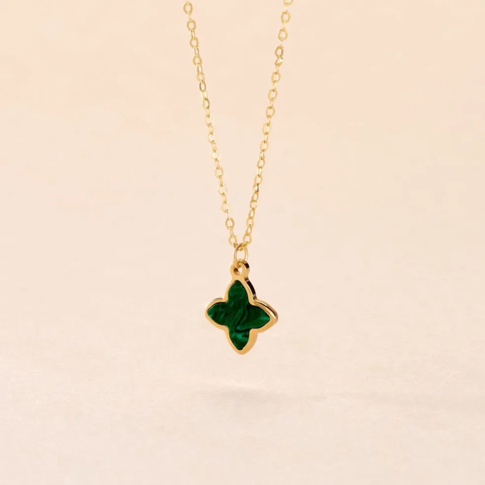 Collier Marvella Or Jaune Malachite