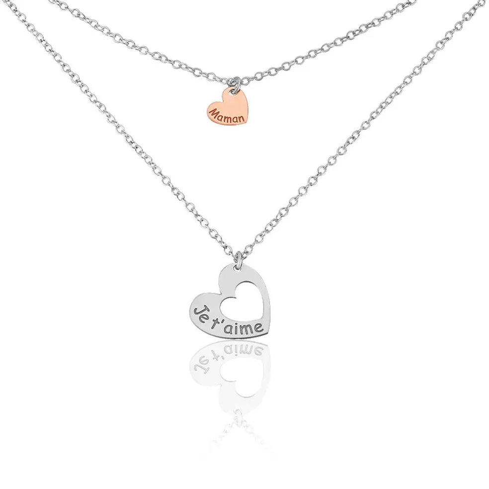 Collier Menia Argent Bicolore