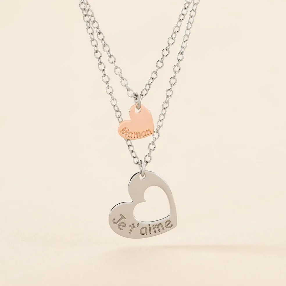 Collier Menia Argent Bicolore