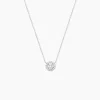 Collier Mentoura Or Blanc Diamant Synthétique