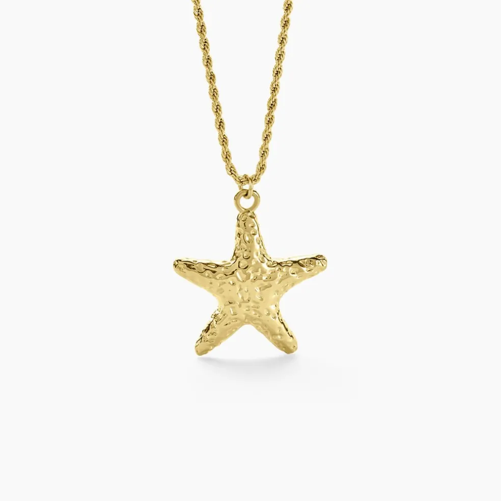 Collier Mermaid Acier Jaune