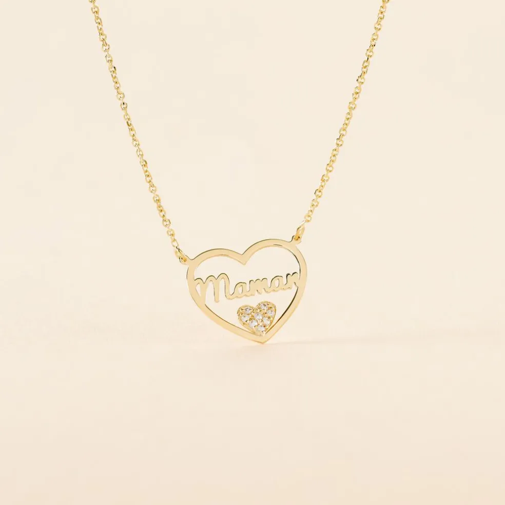 Collier Micarla Or Jaune Oxyde De Zirconium