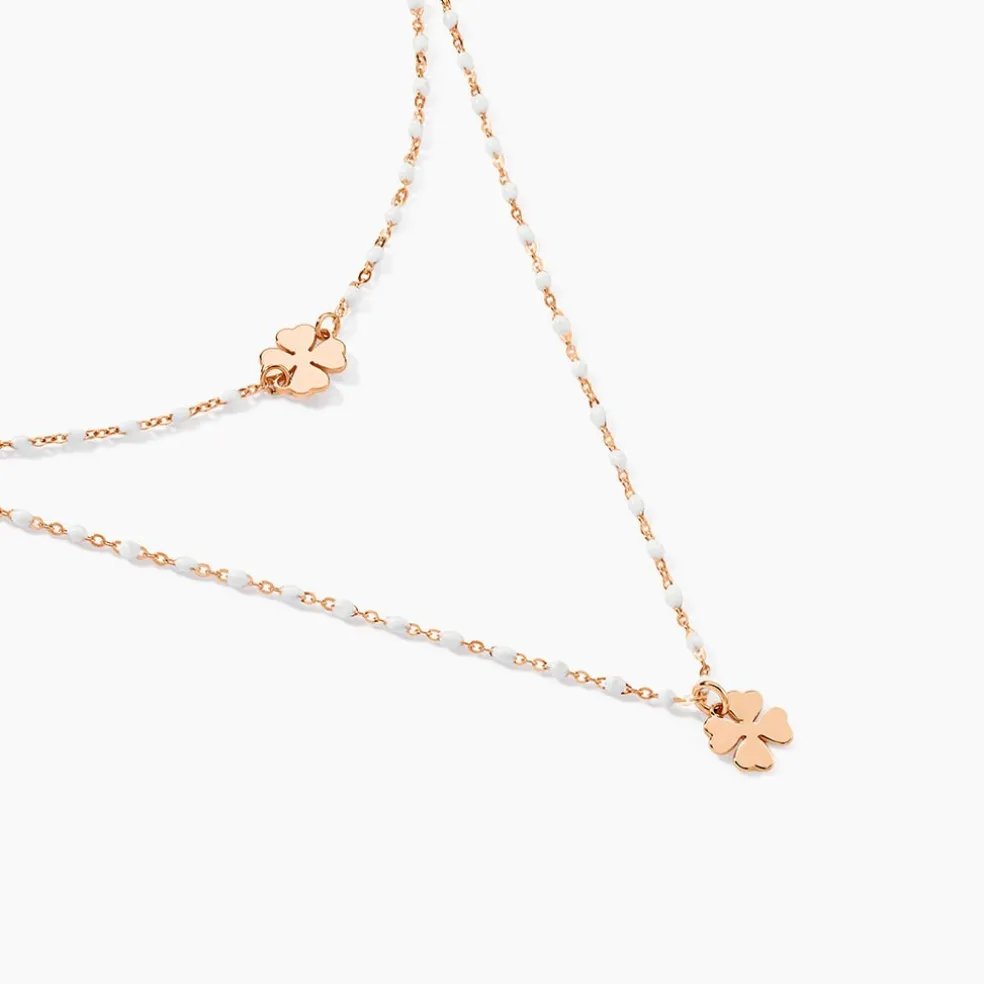 Collier Mimosa Argent Rose